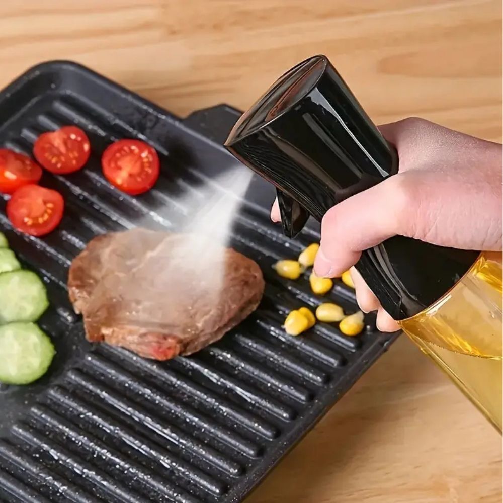 Bouteille spray à huile en verre pour un dosage précis lors de la cuisson