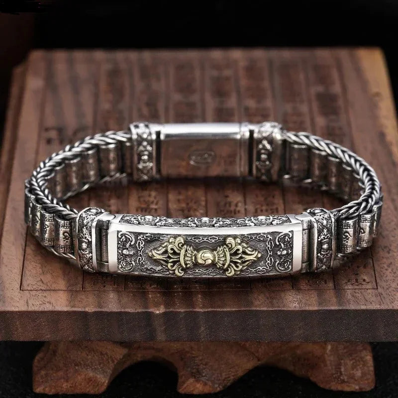 Bracelet en argent sterling avec les six symboles de la vérité