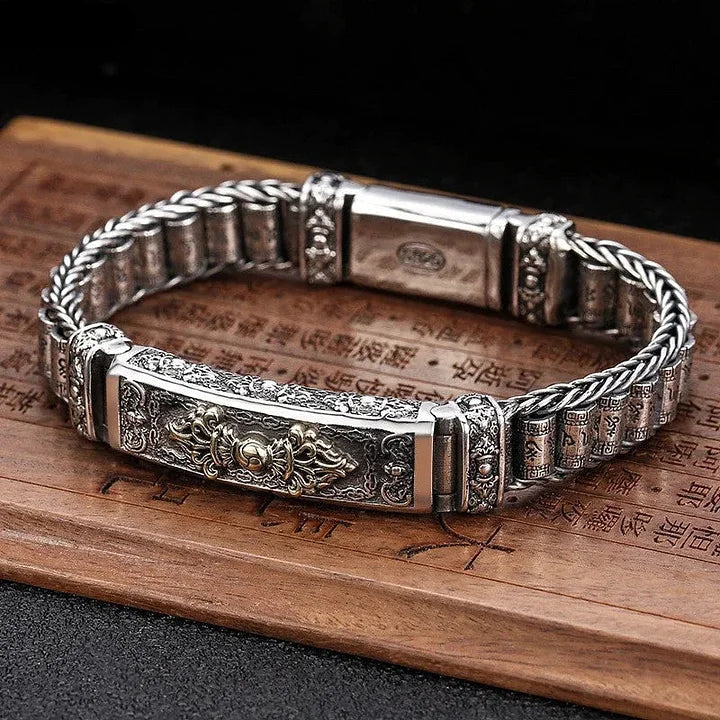 Bracelet en argent sterling avec les six symboles de la vérité
