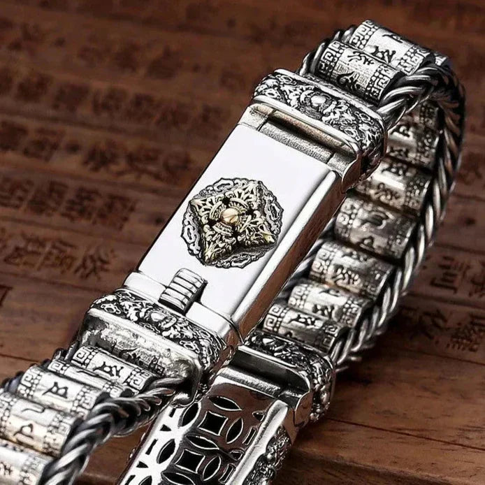 Bracelet en argent sterling avec les six symboles de la vérité