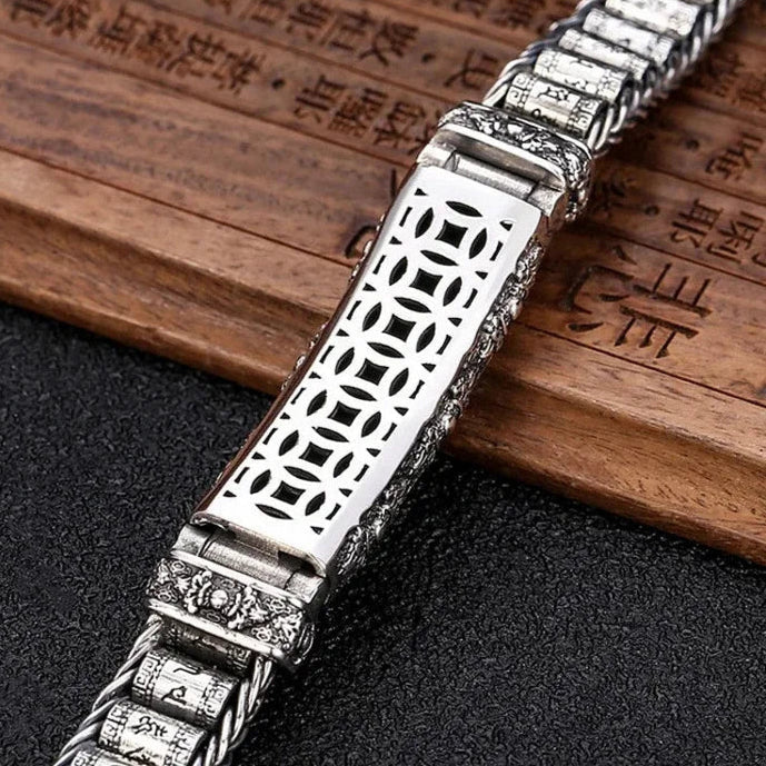 Bracelet en argent sterling avec les six symboles de la vérité