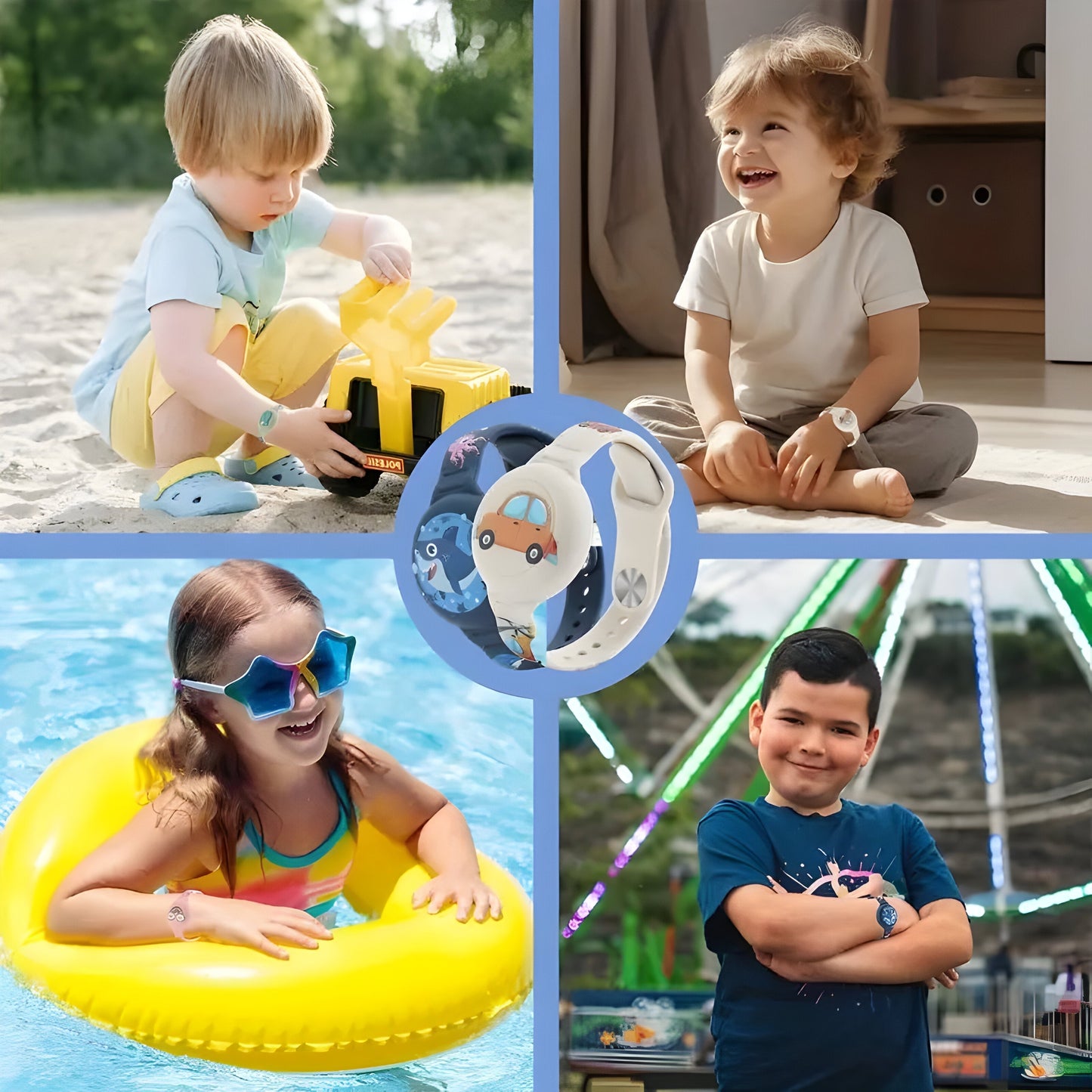 Bracelet GPS en silicone pour enfant - Dispositif de sécurité et de localisation en temps réel