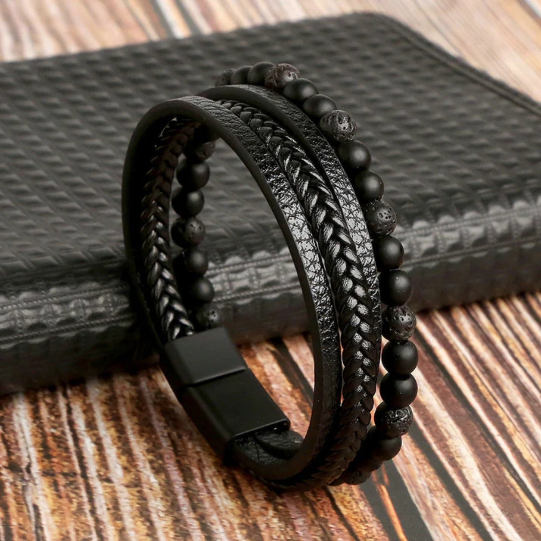 Bracelet pour homme avec fermoir magnétique