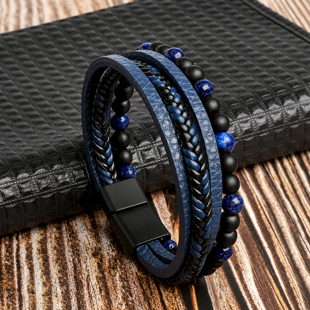 Bracelet pour homme avec fermoir magnétique