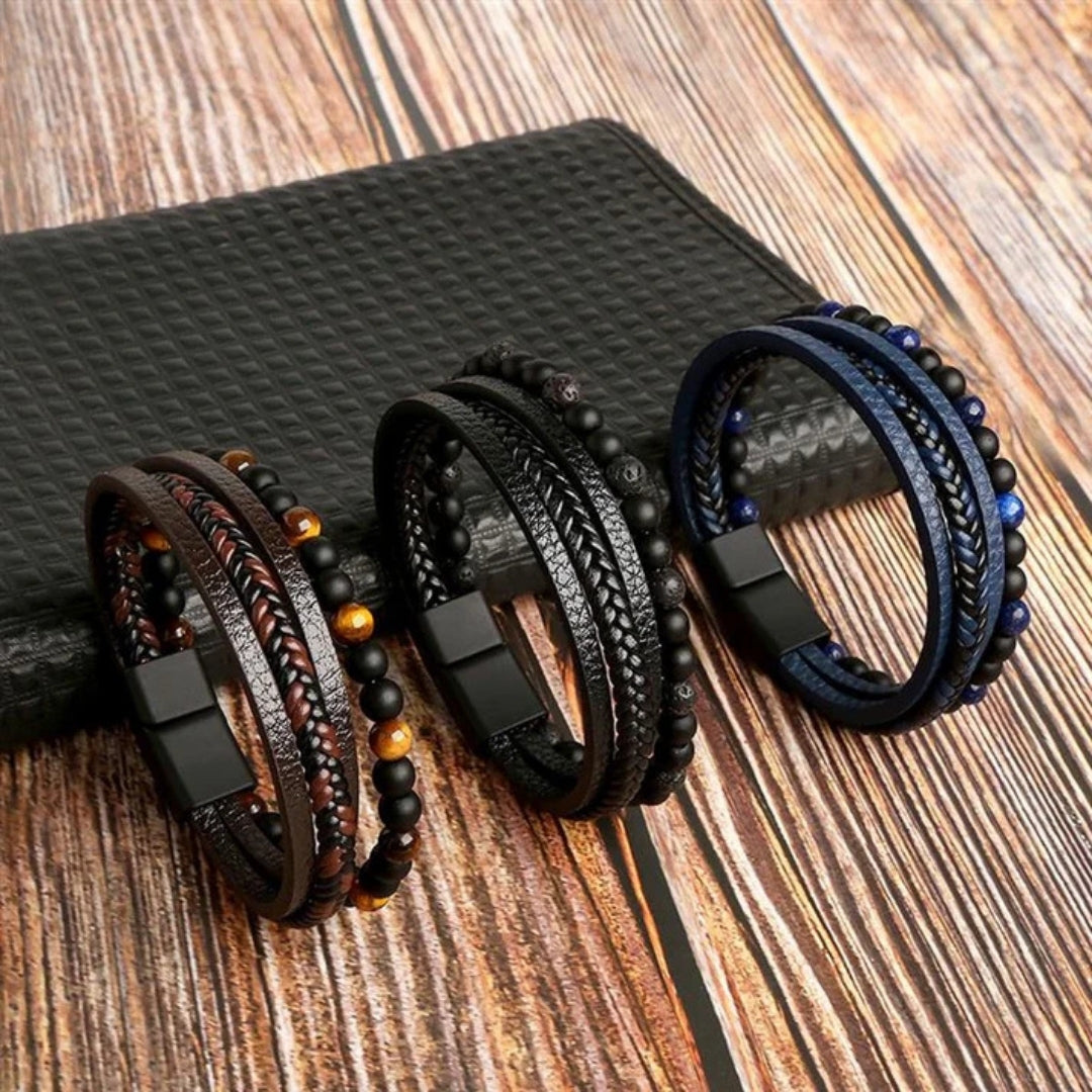 Bracelet pour homme avec fermoir magnétique