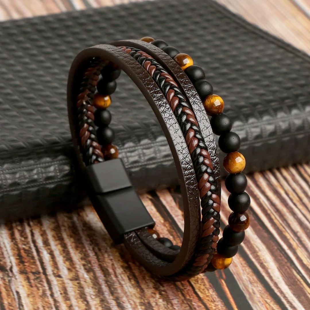 Bracelet pour homme avec fermoir magnétique