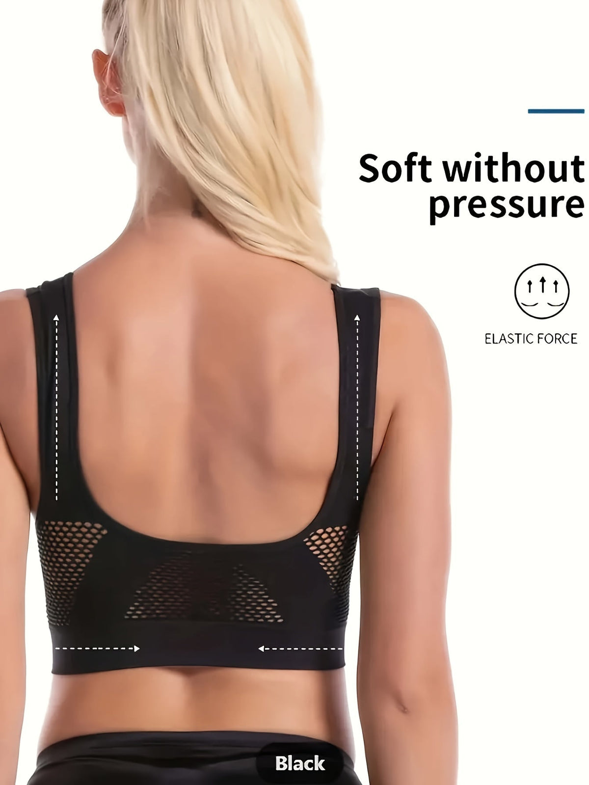 Brassière de sport sans coutures pour femme avec rembourrage – Tissu respirant