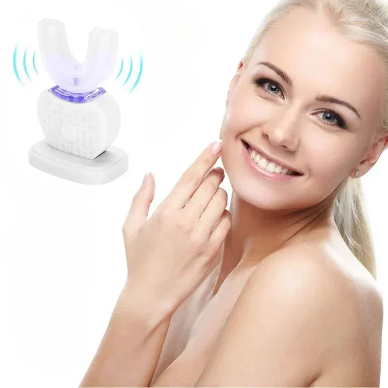 Brosse à dents ultrasonique blanchissante avec résultats de nettoyage visibles