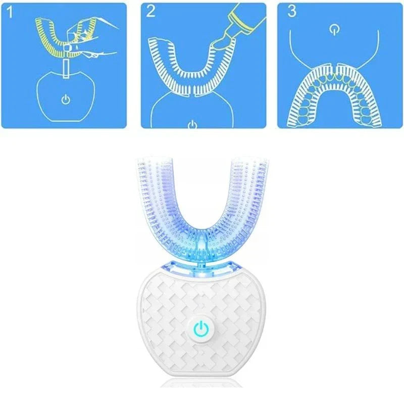 Brosse à dents ultrasonique blanchissante avec résultats de nettoyage visibles