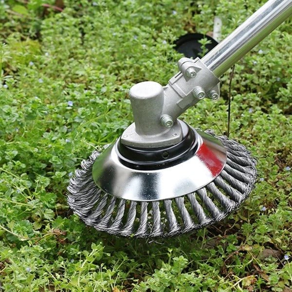 Brosse à désherber et tête fil en acier carbone