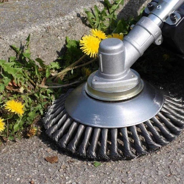 Brosse à désherber et tête fil en acier carbone