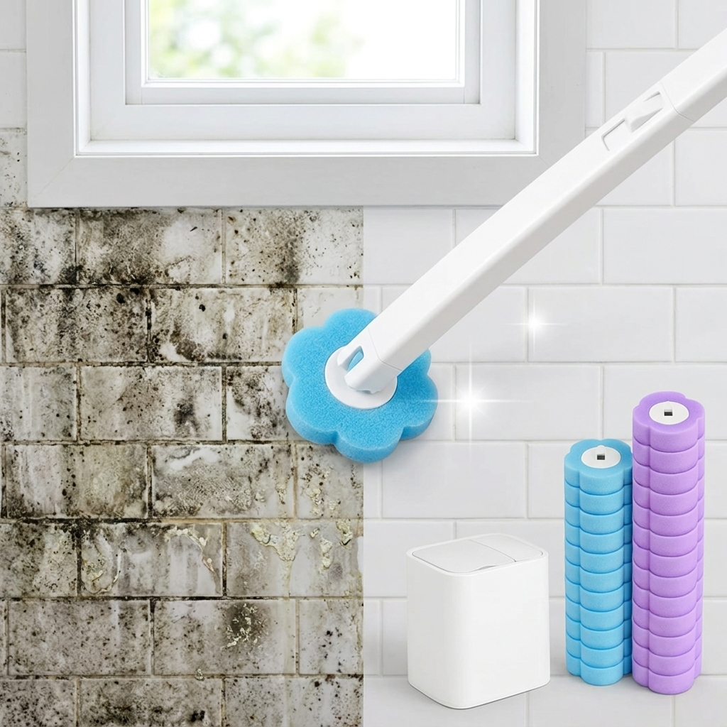 Brosse de toilette avec têtes jetables