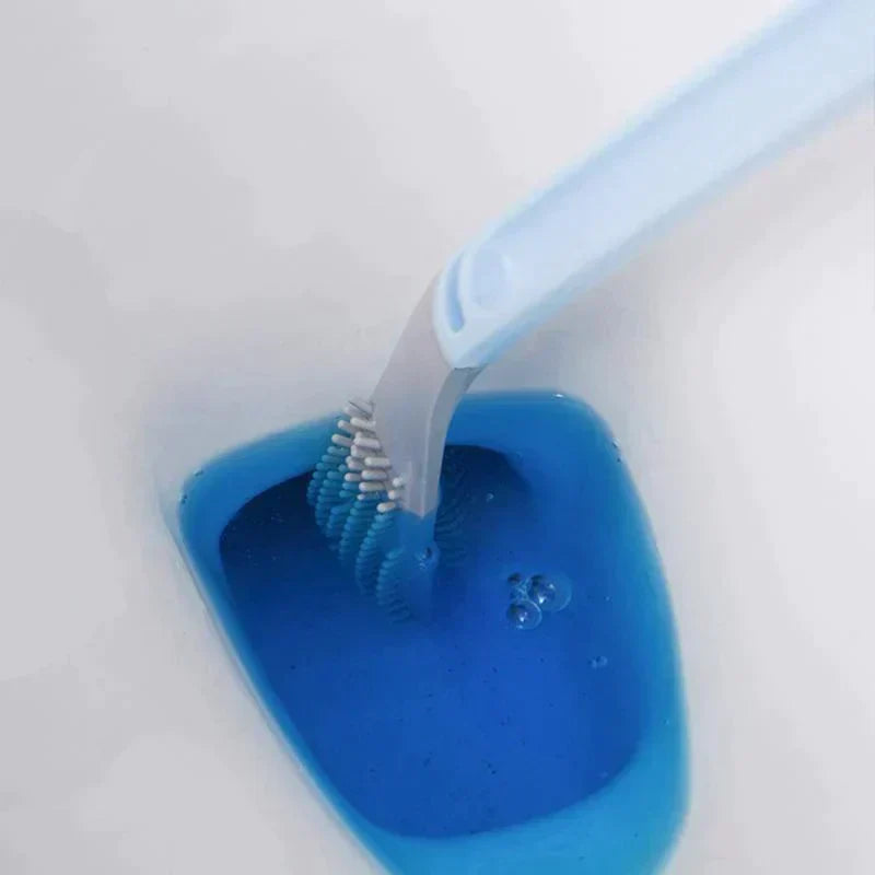 Brosse de toilette flexible avec tête en L
