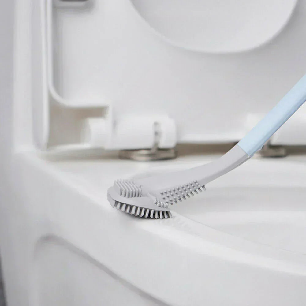 Brosse de toilette flexible avec tête en L