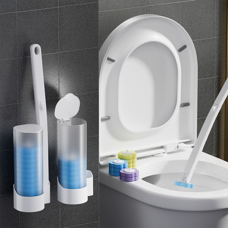 Brosse de toilette jetable | Antibactérienne | Têtes éponge hygiéniques