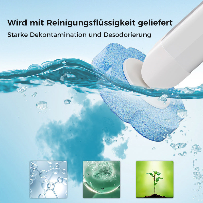 Brosse de toilette jetable | Antibactérienne | Têtes éponge hygiéniques