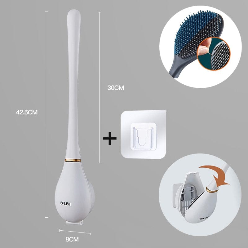 Brosse de toilette silicone flexible moderne