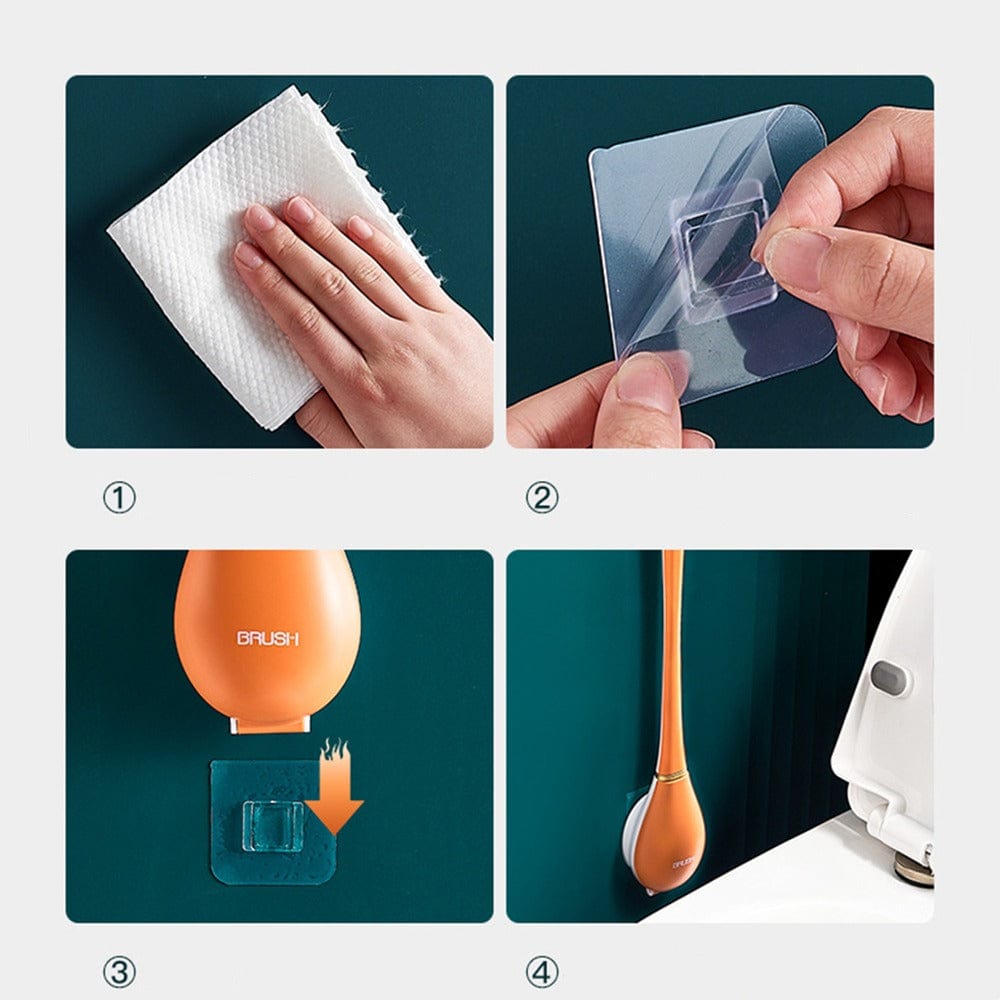 Brosse de toilette silicone flexible moderne
