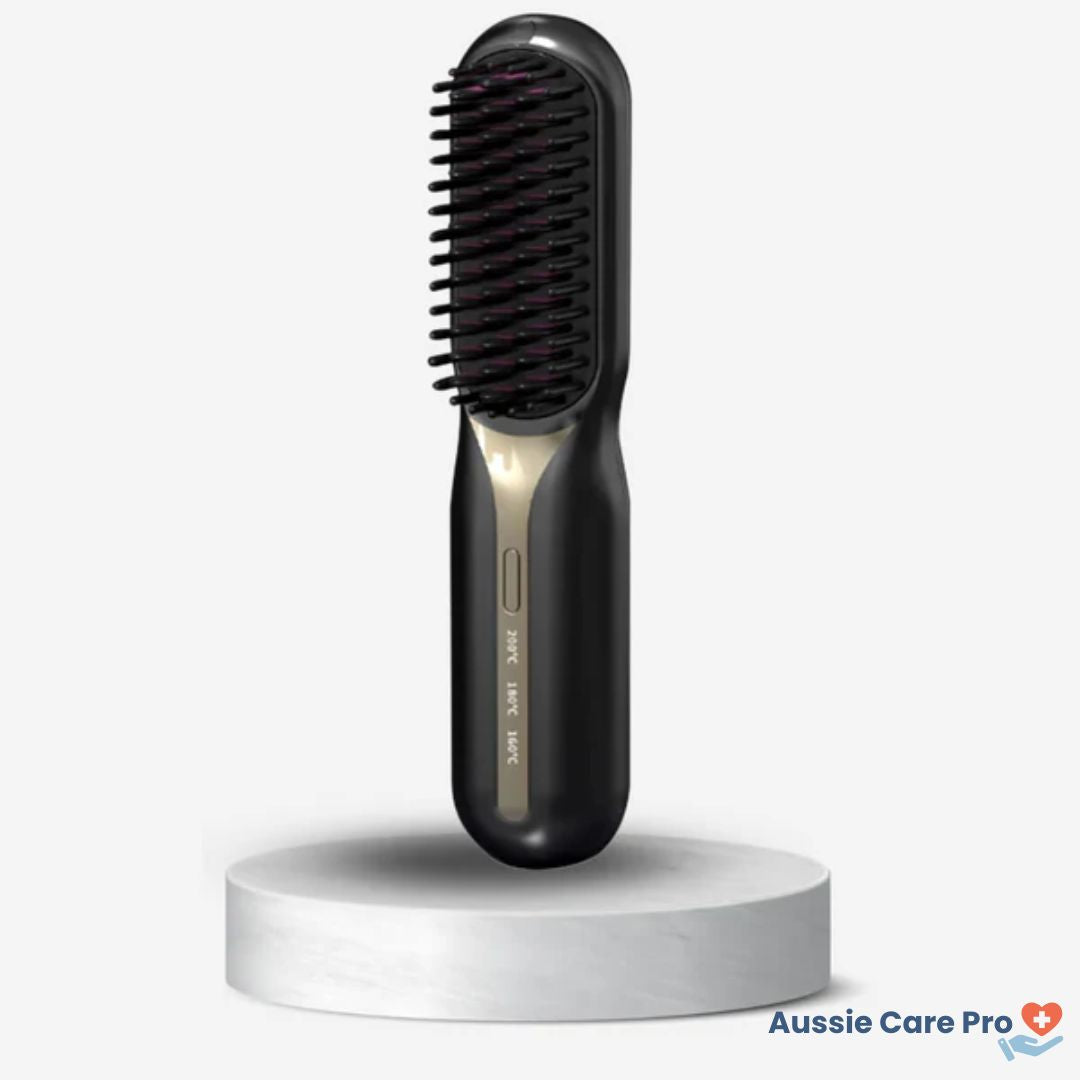 Brosse lissante rechargeable – coiffage portable anti-frisottis