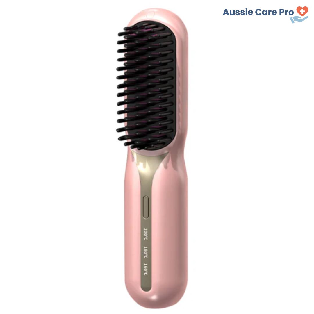 Brosse lissante rechargeable – coiffage portable anti-frisottis
