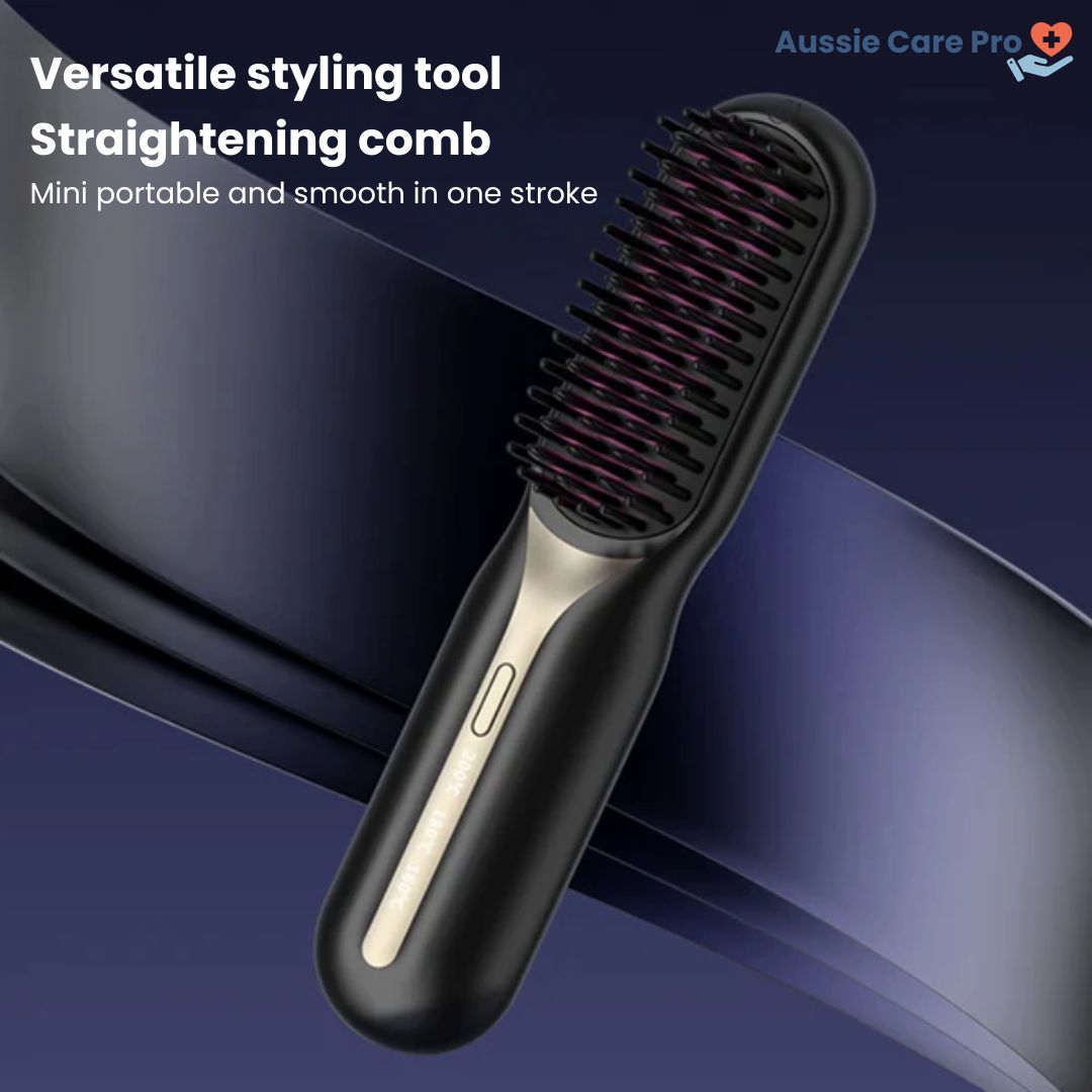 Brosse lissante rechargeable – coiffage portable anti-frisottis