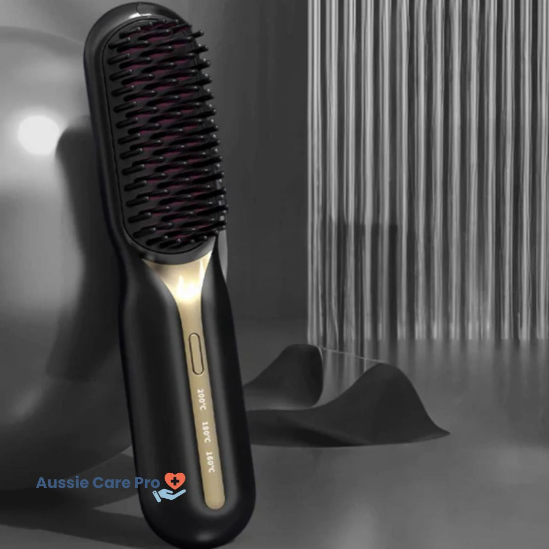 Brosse lissante rechargeable – coiffage portable anti-frisottis