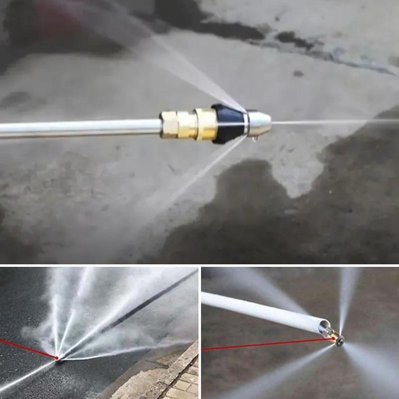 Buse de nettoyage haute pression pour tuyauterie – Buse de débouchage de canalisation en acier inoxydable