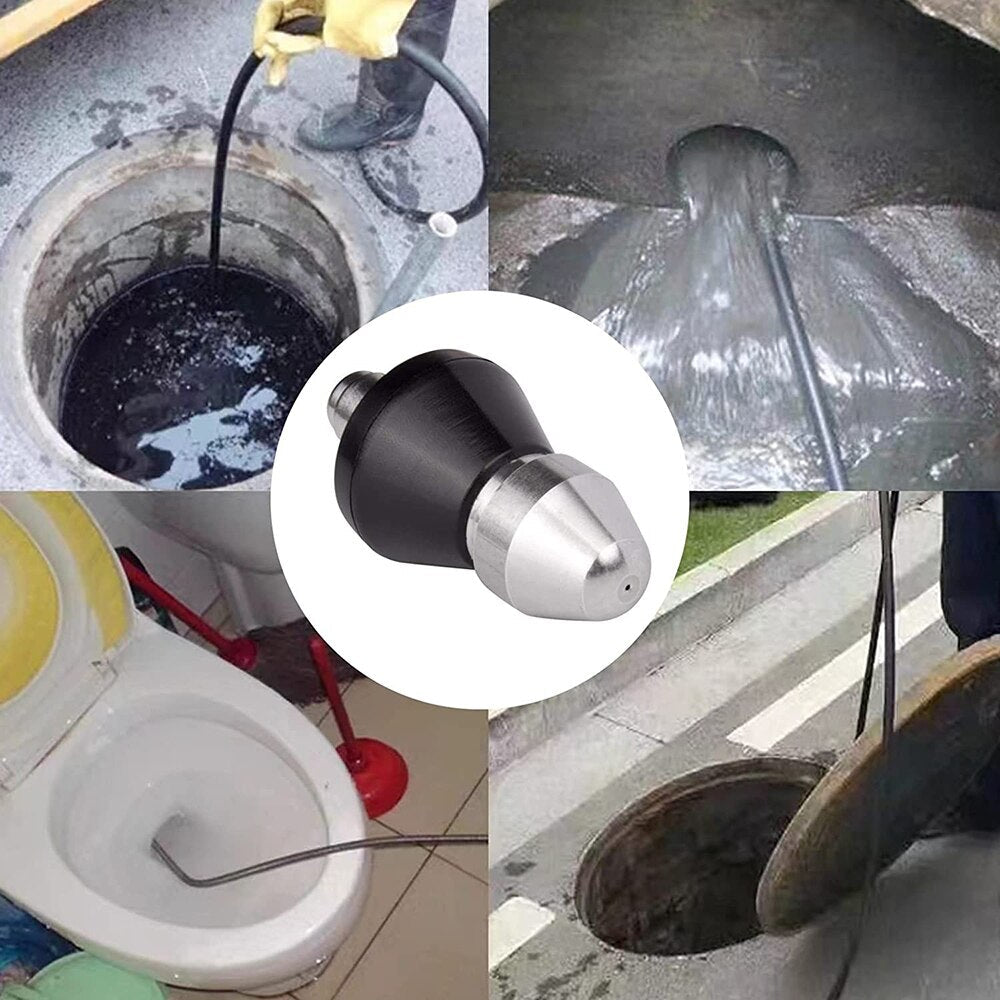 Buse de nettoyage haute pression pour tuyauterie – Buse de débouchage de canalisation en acier inoxydable