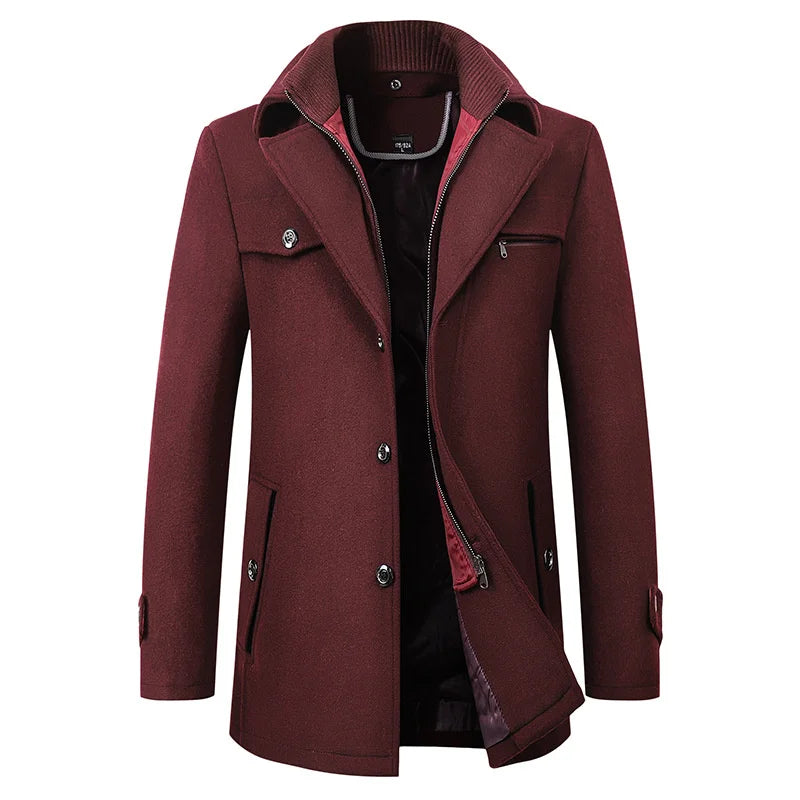Caban mi-long pour homme