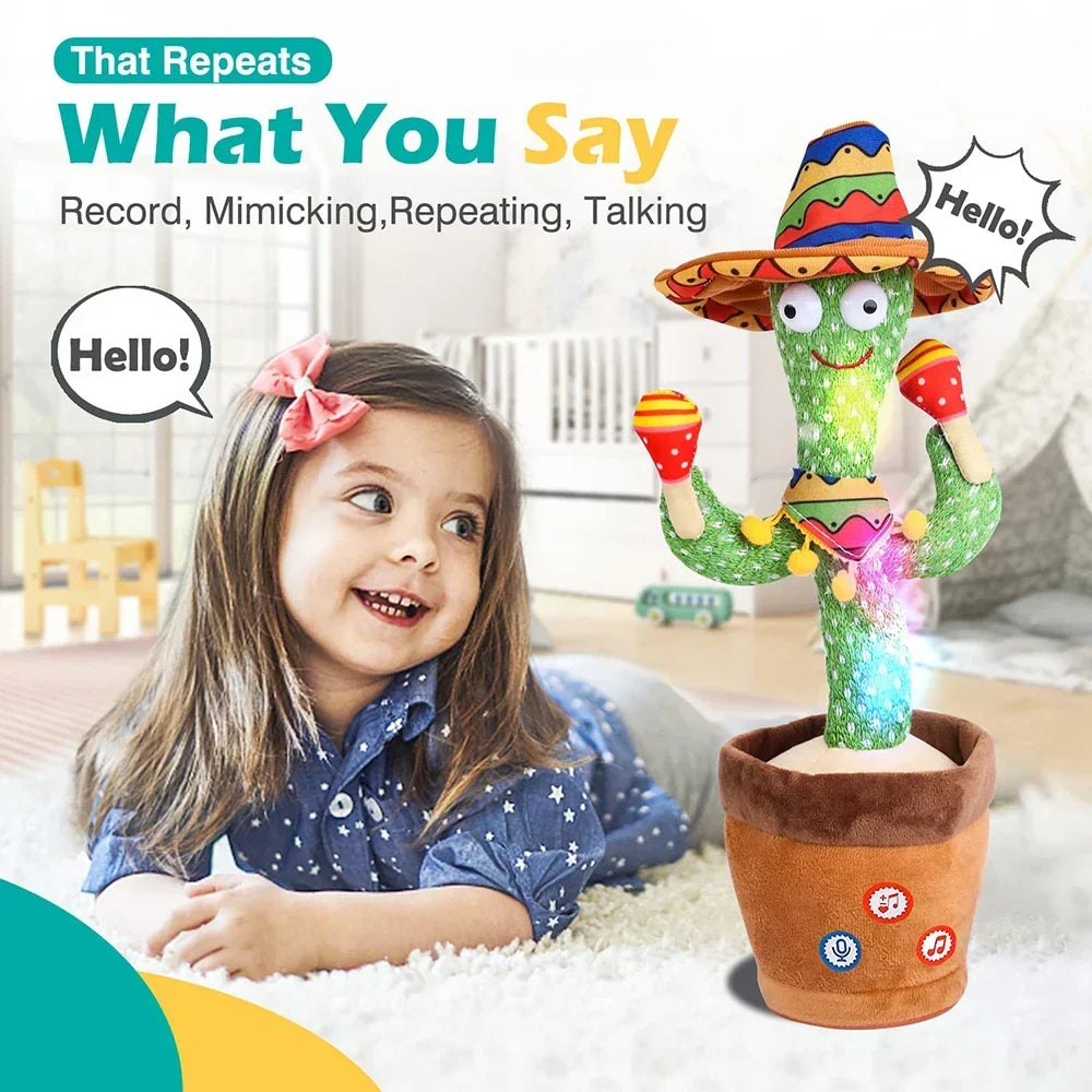 Cactus jouet interactif dansant et parlant avec chansons pour enfants