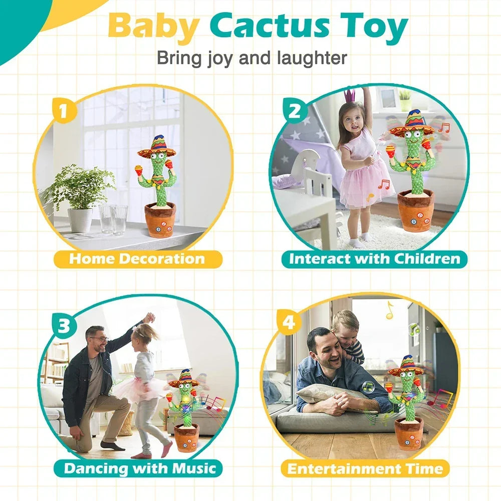 Cactus jouet interactif dansant et parlant avec chansons pour enfants