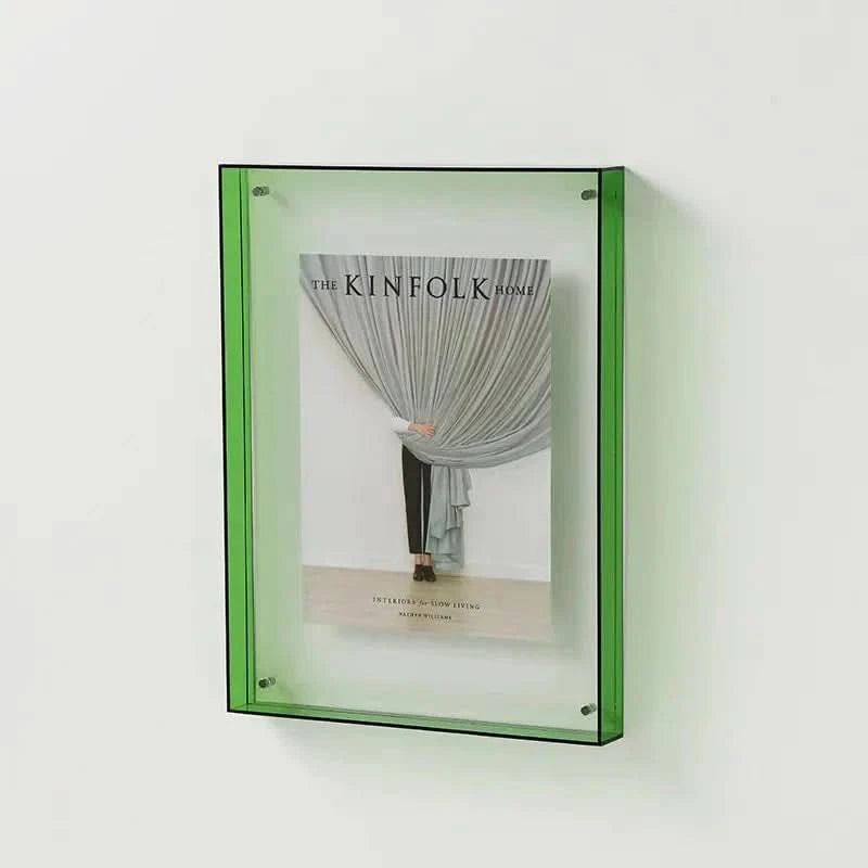 Cadre photo acrylique avec bordures teintées transparentes
