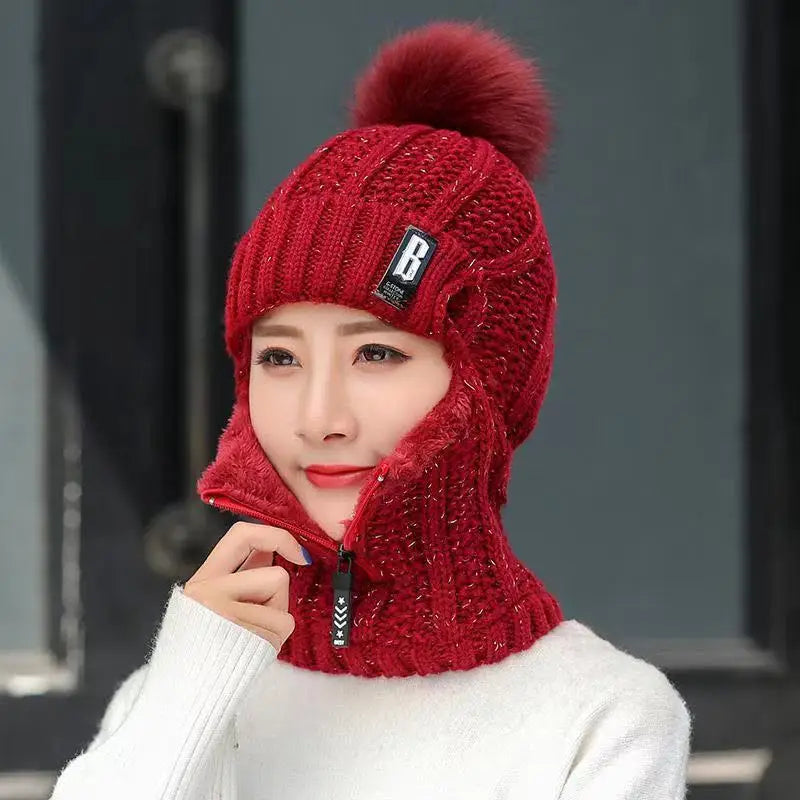 Cagoule tricotée pour femme