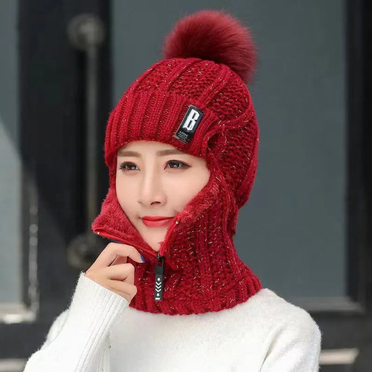 Cagoule tricotée pour femme