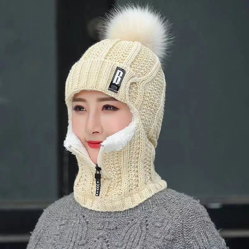 Cagoule tricotée pour femme