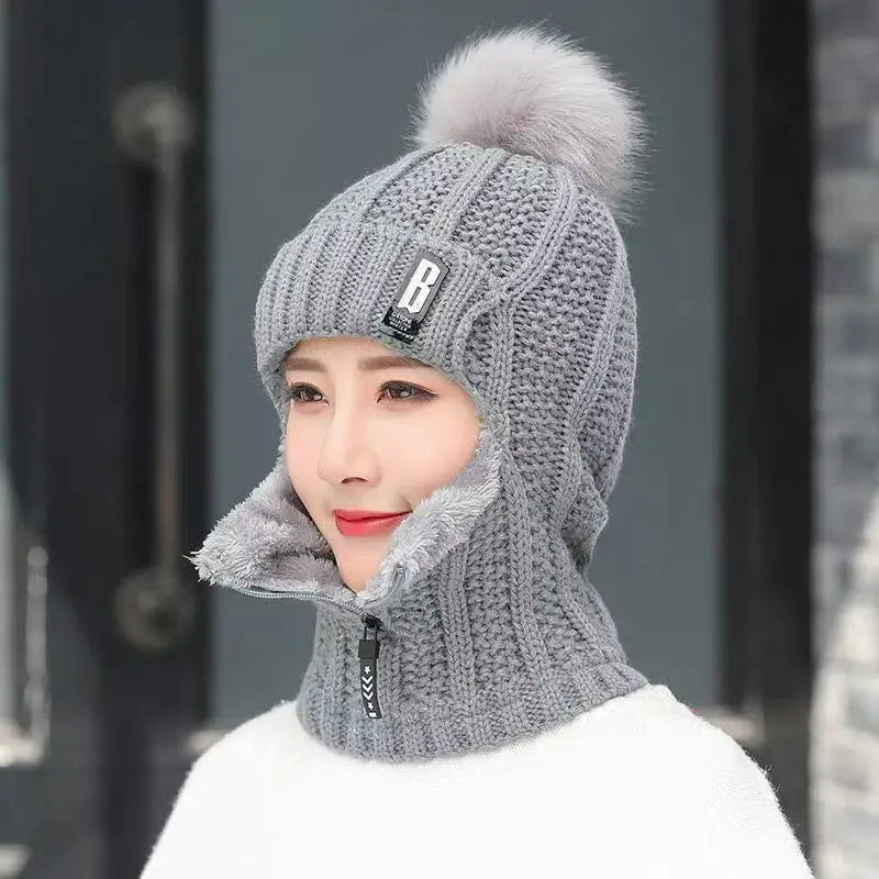 Cagoule tricotée pour femme