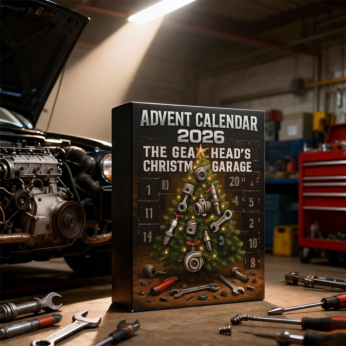 Calendrier de l'Avent 2026 garage pour passionnés de mécanique