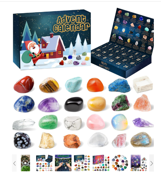 Calendrier de l'Avent – 24 cristaux naturels