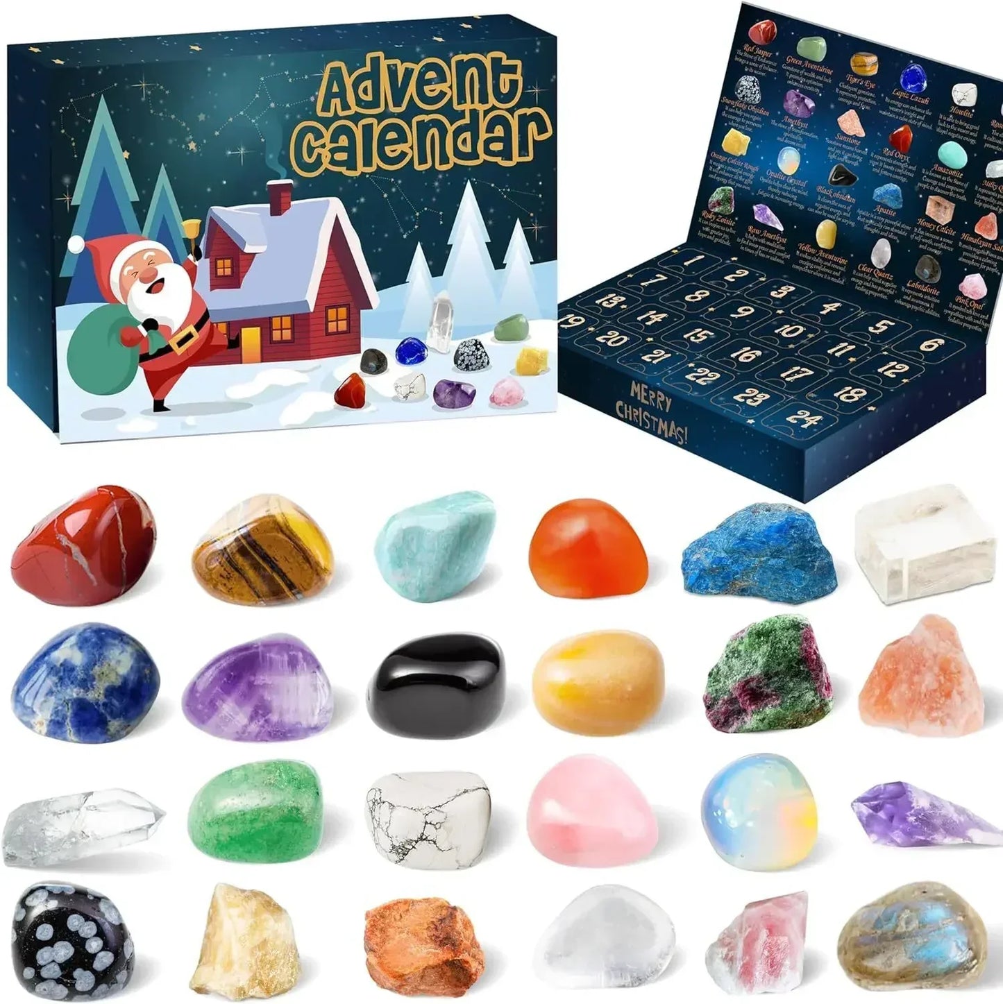 Calendrier de l'Avent – 24 cristaux naturels