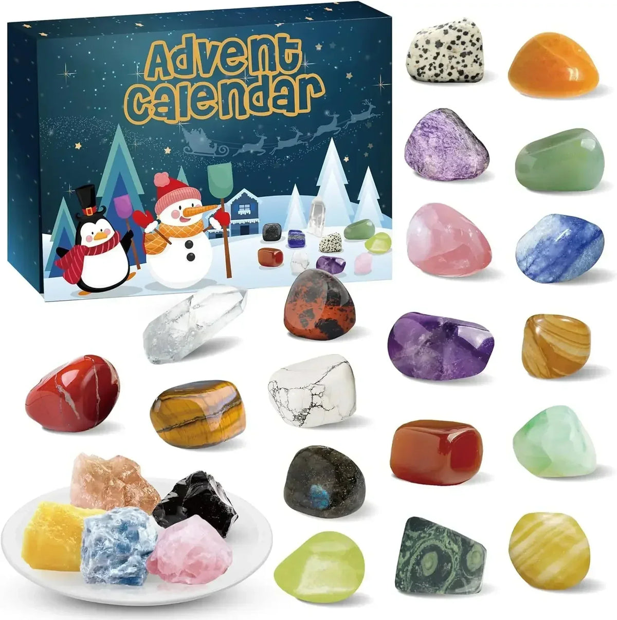 Calendrier de l'Avent – 24 cristaux naturels