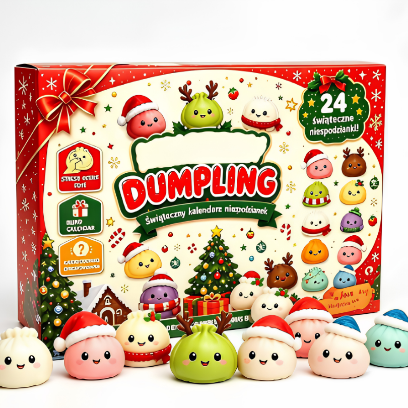 Calendrier de l'Avent avec mini squishies dumpling surprises