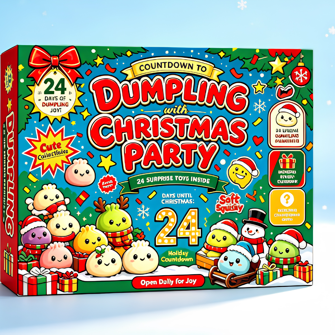 Calendrier de l'Avent avec mini squishies dumpling surprises