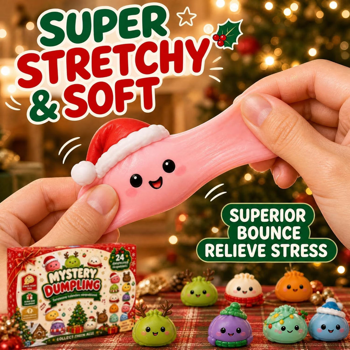 Calendrier de l'Avent avec mini squishies dumpling surprises