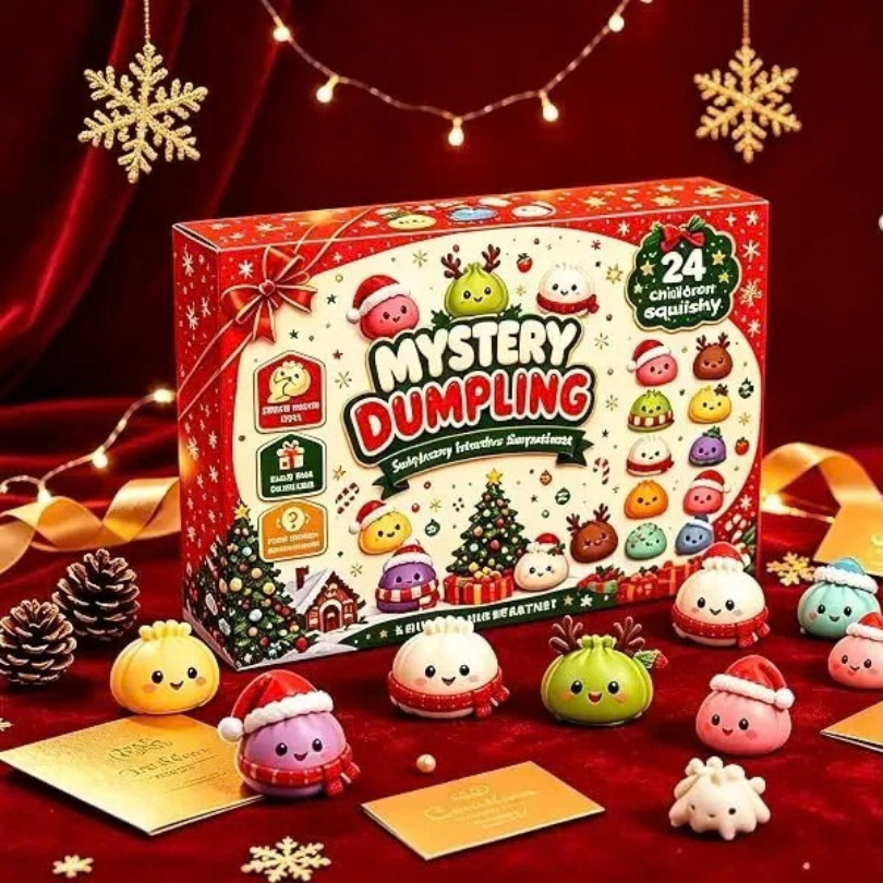 Calendrier de l'Avent avec mini squishies dumpling surprises