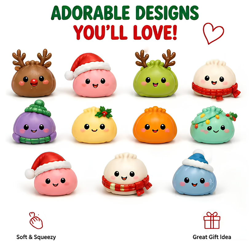 Calendrier de l'Avent avec mini squishies dumpling surprises