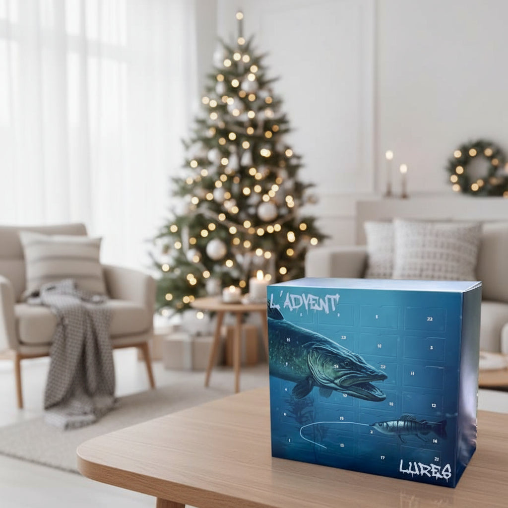 Calendrier de l'Avent pour pêcheurs avec 24 leurres uniques