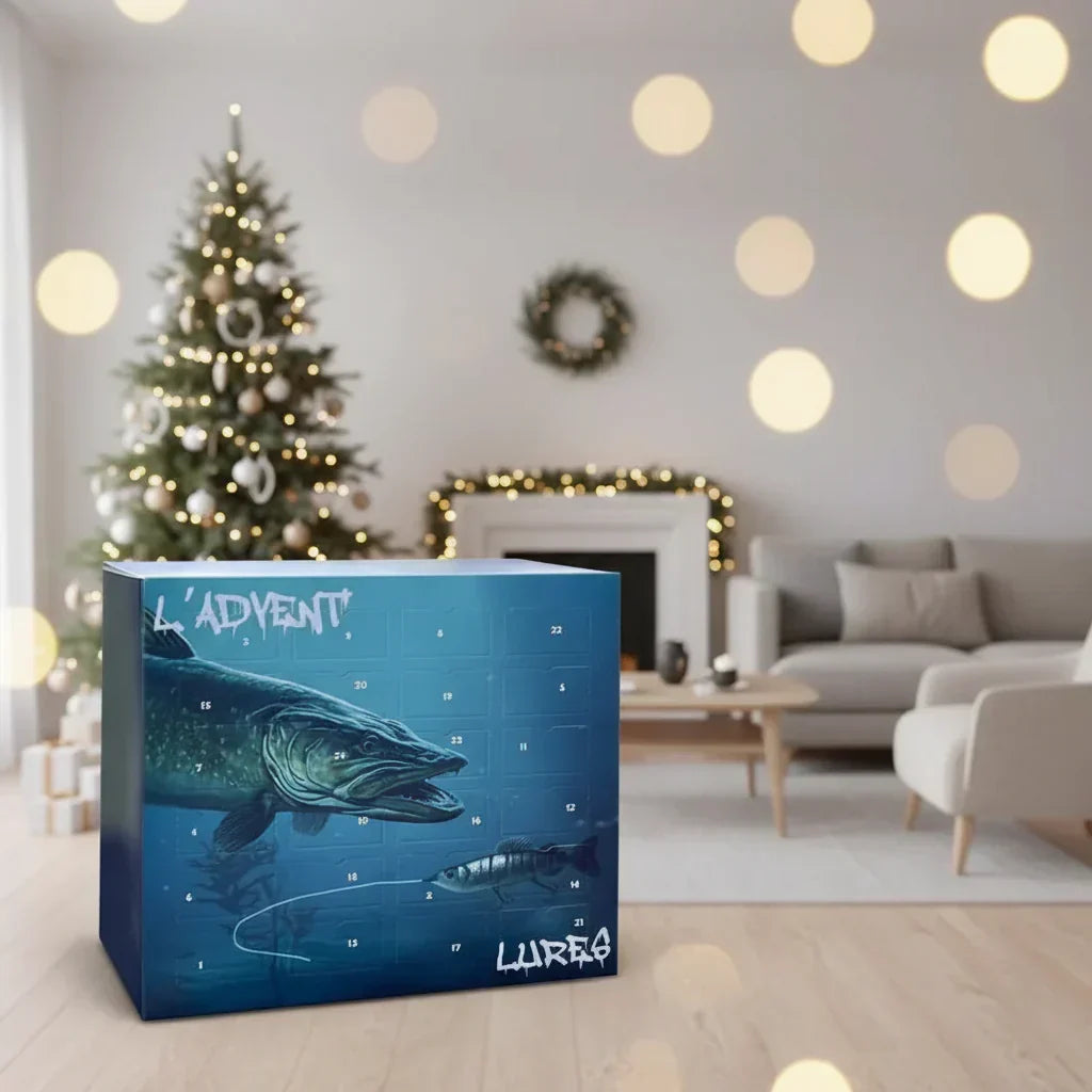 Calendrier de l'Avent pour pêcheurs avec 24 leurres uniques