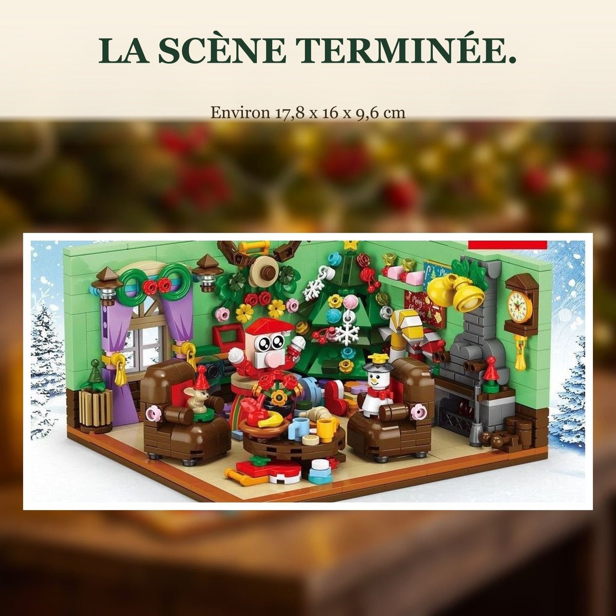 Calendrier de l'Avent Salon de Noël, 669 Pièces dans 24 Petites Boîtes