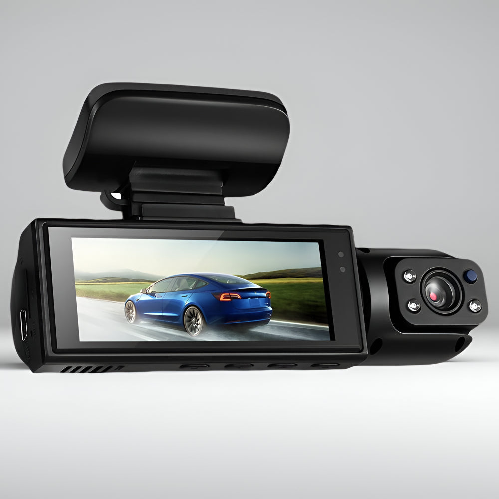 Caméra embarquée dashcam pour voiture 1080P grand-angle avec double enregistrement