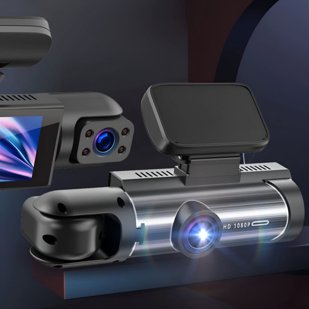 Caméra embarquée dashcam pour voiture 1080P grand-angle avec double enregistrement